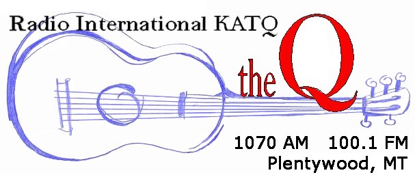KATQ "The Q" radio logo with guitar