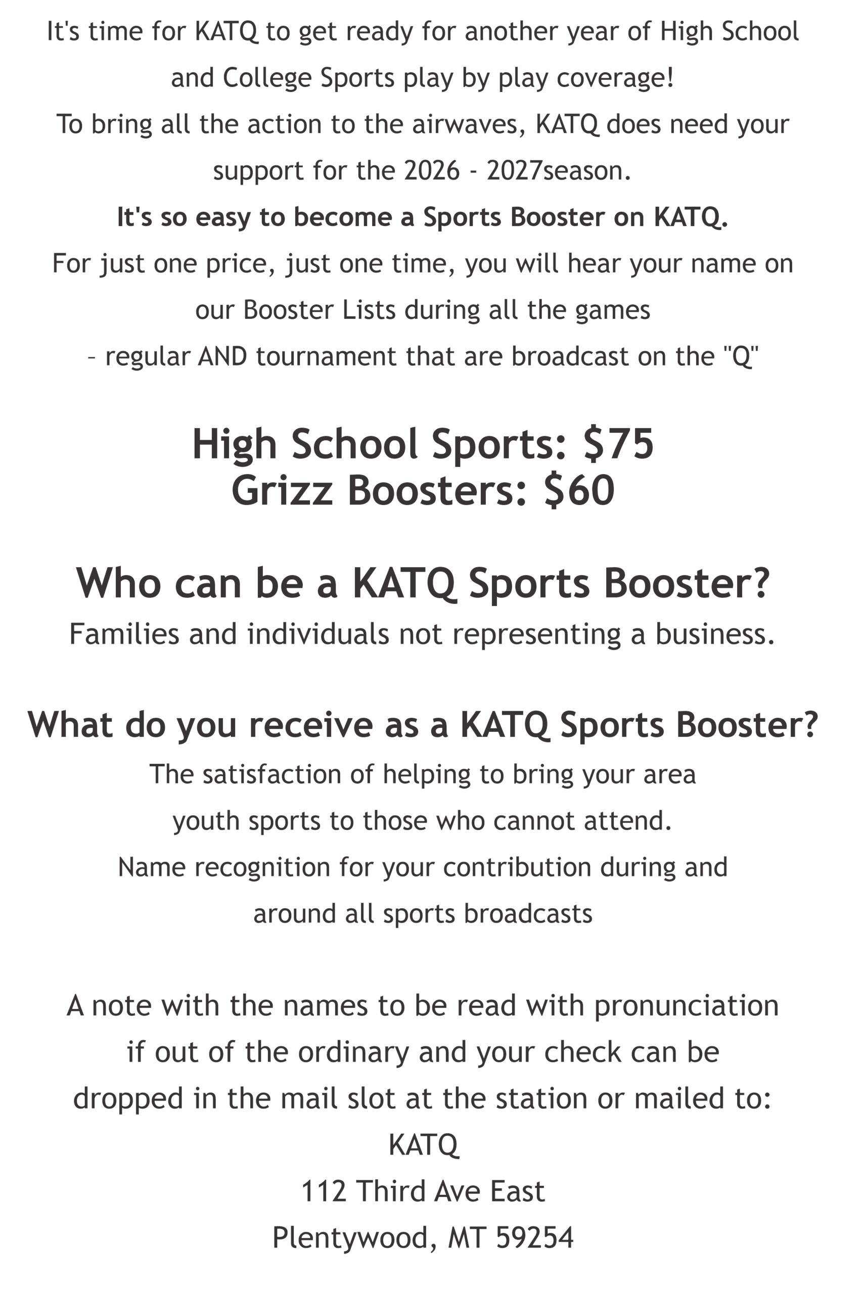Sports Boosters